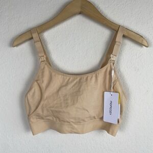 Momcozy M Nursing Bra Beige Tan Soft Cotton Maternity NWT